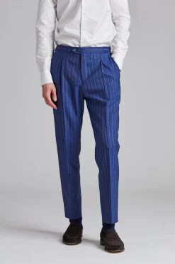Vicenza Suit Tropical Pinstripe Blue