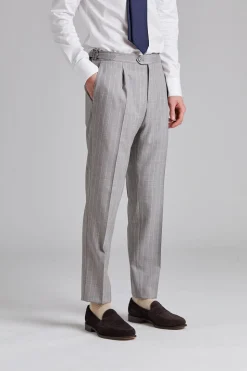 Vicenza Suit Tropical Pinstripe Sand