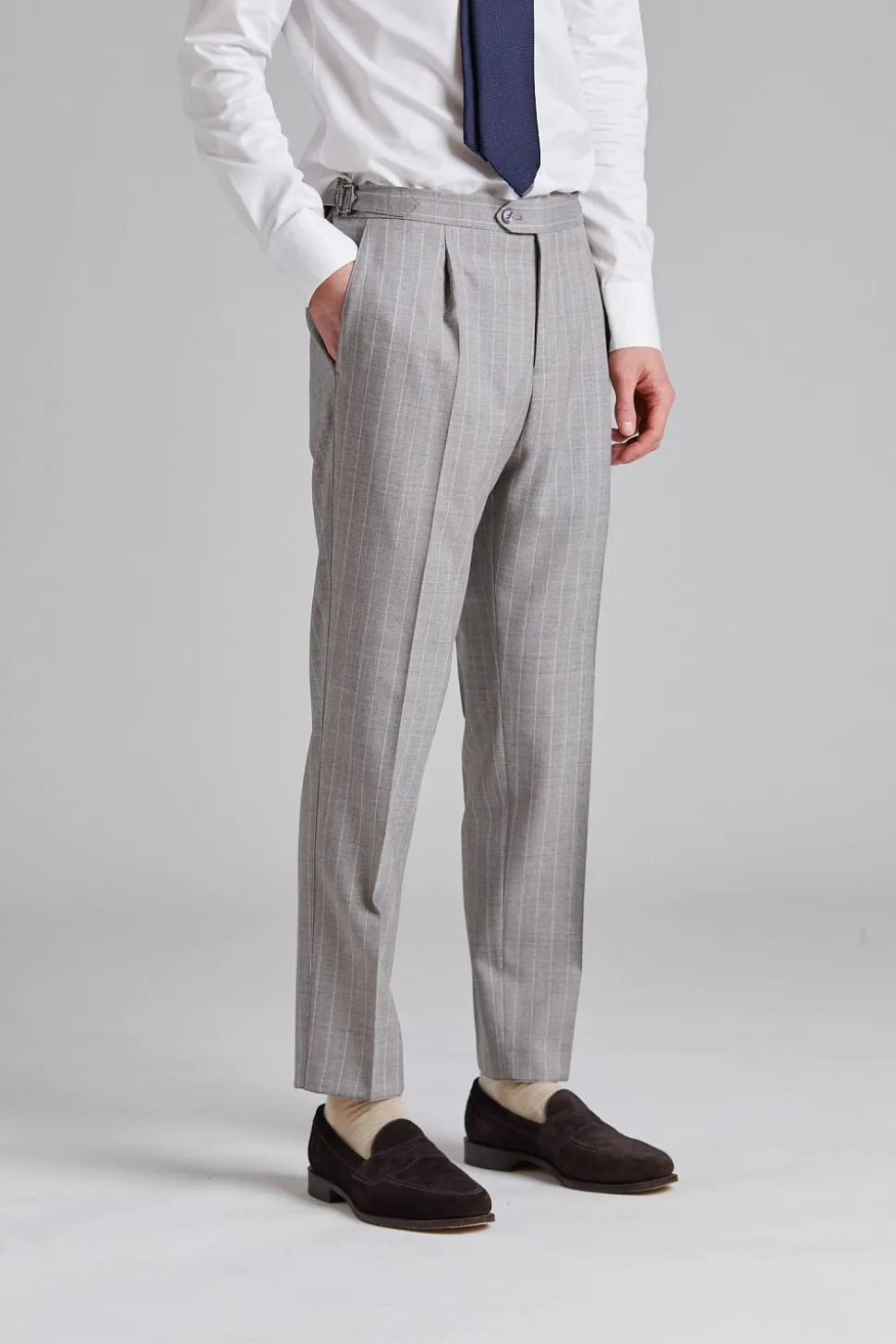 Vicenza Suit Tropical Pinstripe Sand