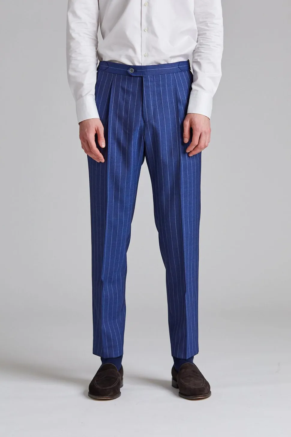 Vicenza Suit Tropical Pinstripe Blue