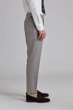 Vicenza Suit Tropical Pinstripe Sand