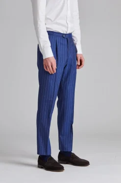 Vicenza Suit Tropical Pinstripe Blue