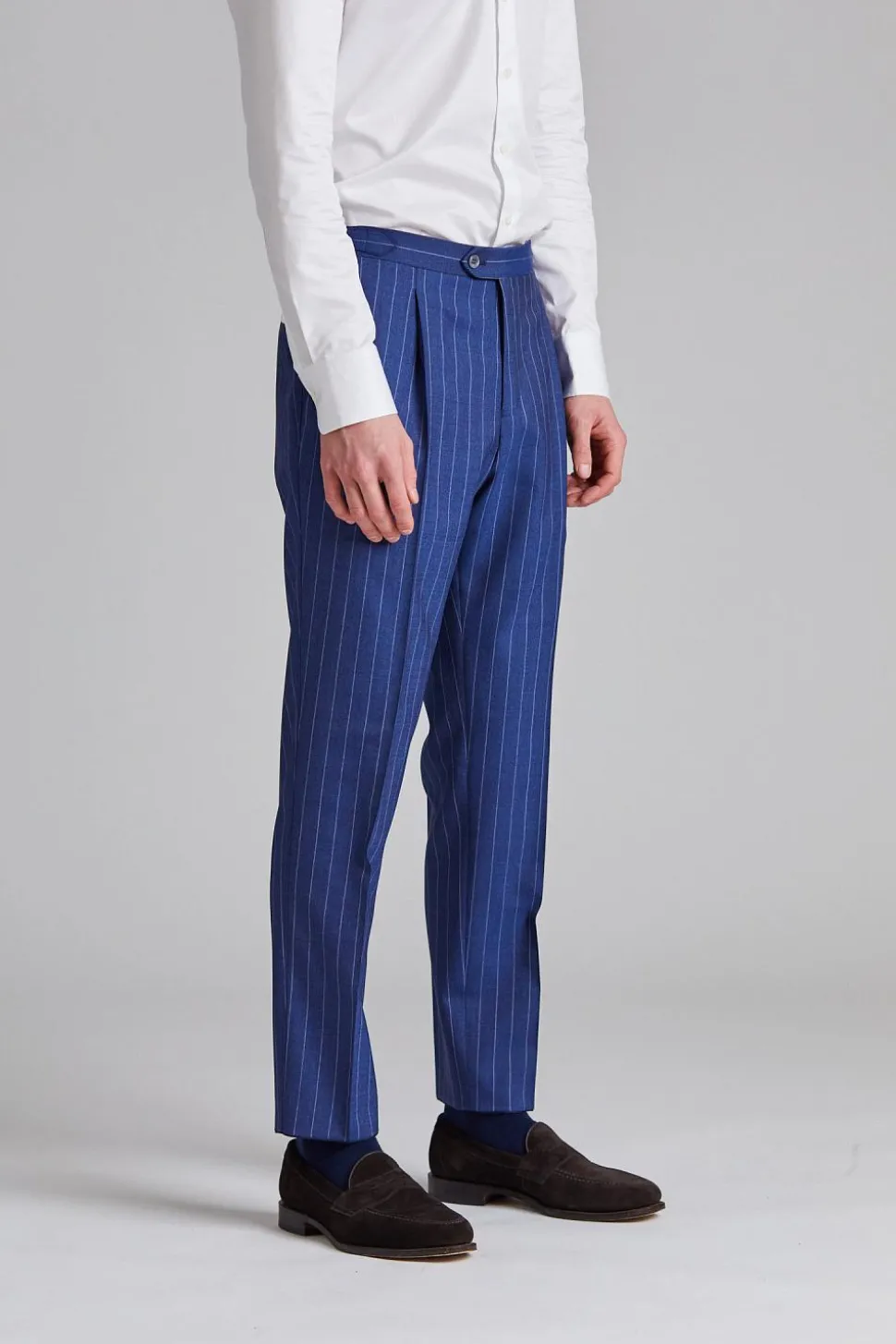 Vicenza Suit Tropical Pinstripe Blue
