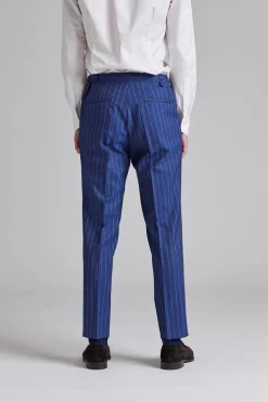 Vicenza Suit Tropical Pinstripe Blue