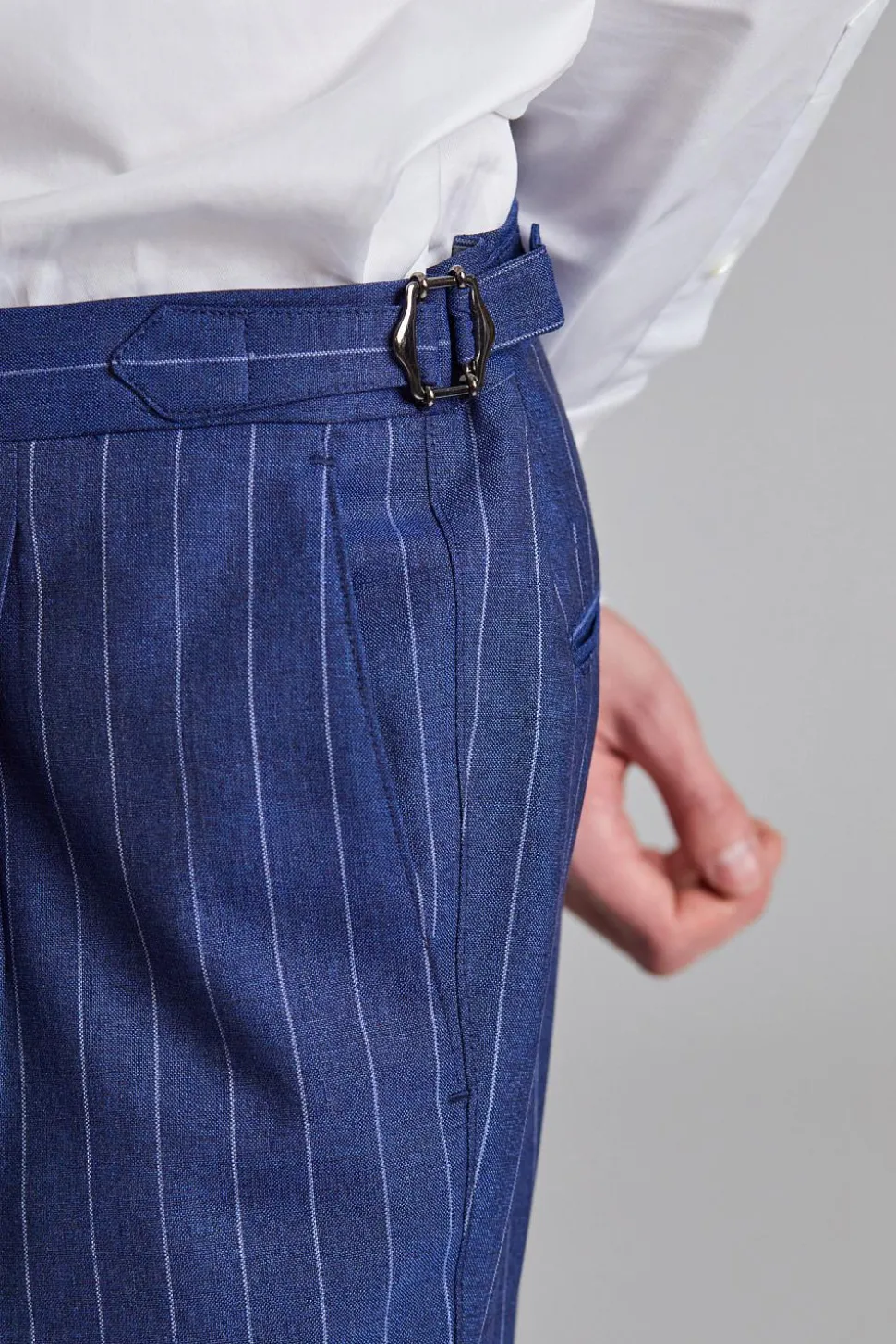 Vicenza Suit Tropical Pinstripe Blue