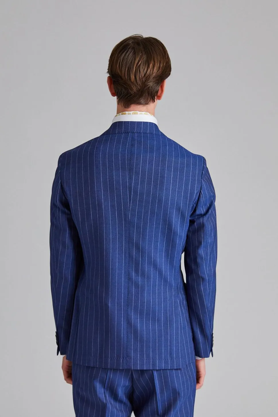 Vicenza Suit Tropical Pinstripe Blue