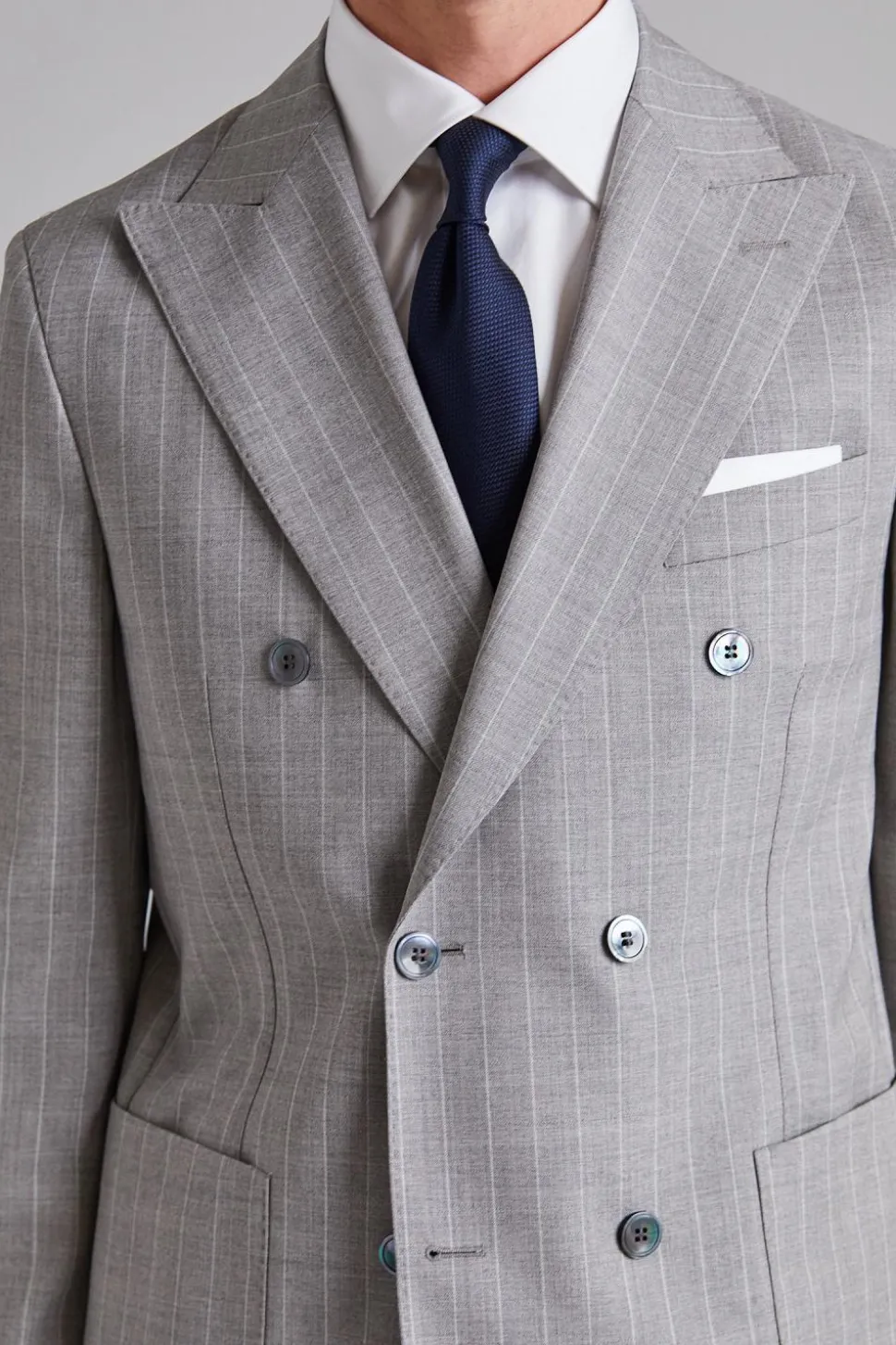 Vicenza Suit Tropical Pinstripe Sand