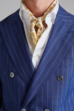 Vicenza Suit Tropical Pinstripe Blue