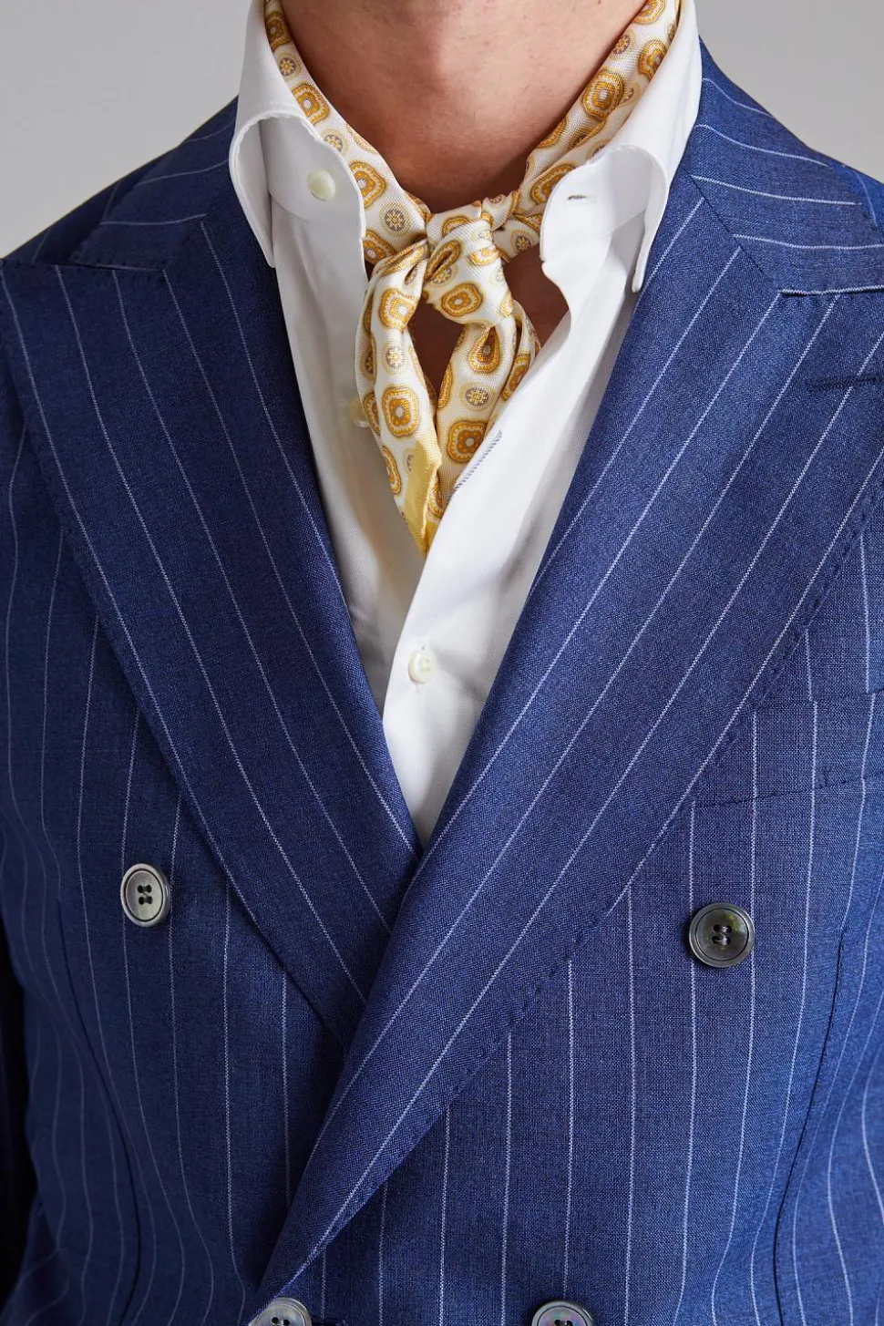 Vicenza Suit Tropical Pinstripe Blue