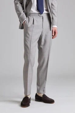 Vicenza Suit Tropical Pinstripe Sand