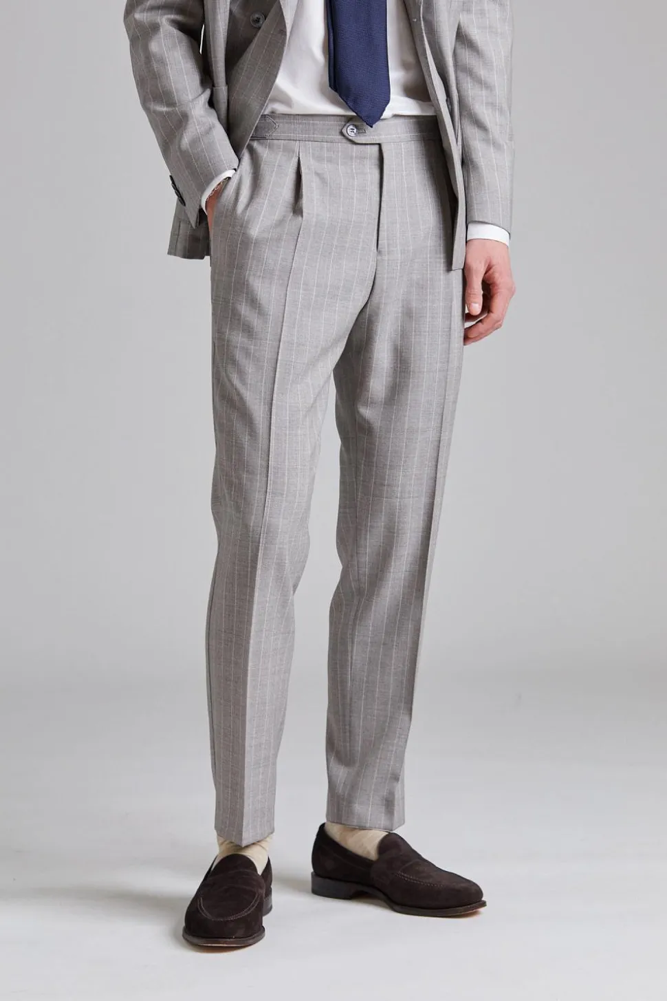 Vicenza Suit Tropical Pinstripe Sand