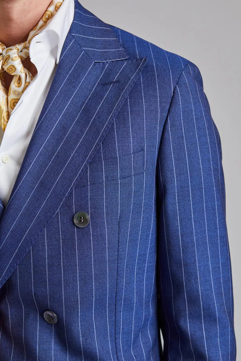 Vicenza Suit Tropical Pinstripe Blue