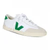 Volley Canvas White Emerald