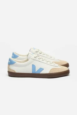 Volley Leather White Aqua Bark