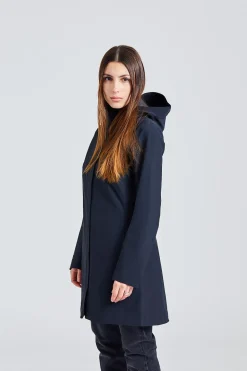 W Althena Coat Pure Black