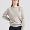 W Shaggy Brush Lambswool Sweater Putty