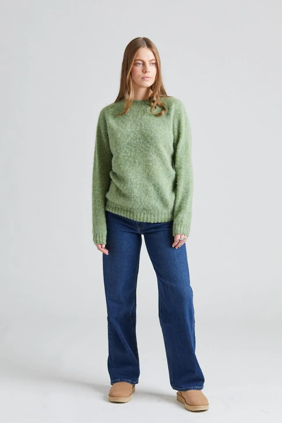 W Shaggy Brush Lambswool Sweater Jade's Dairy
