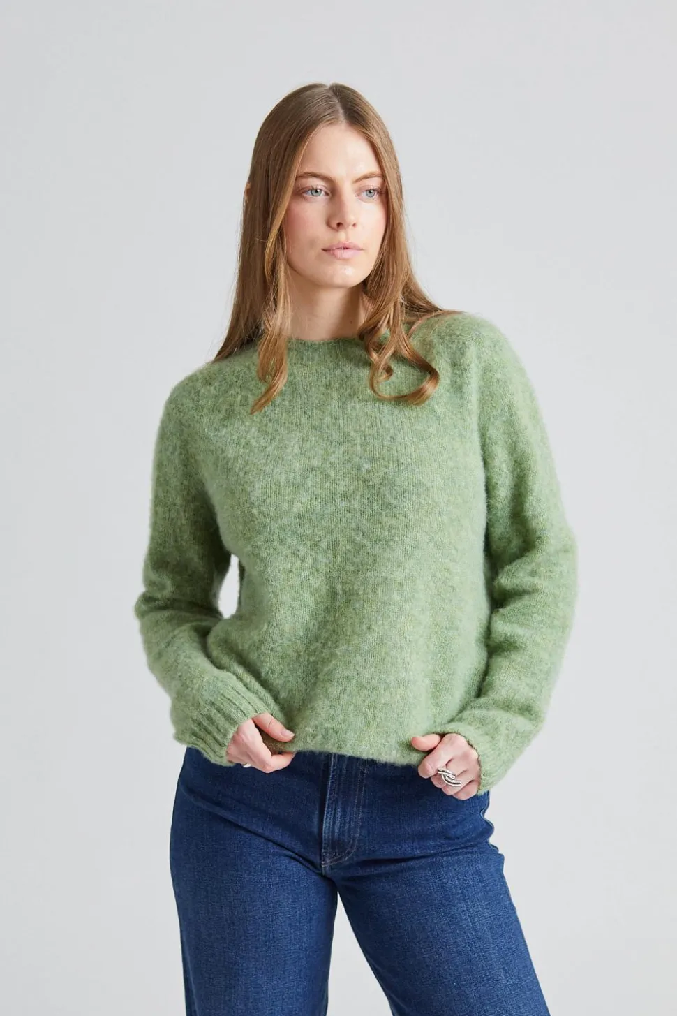W Shaggy Brush Lambswool Sweater Jade's Dairy