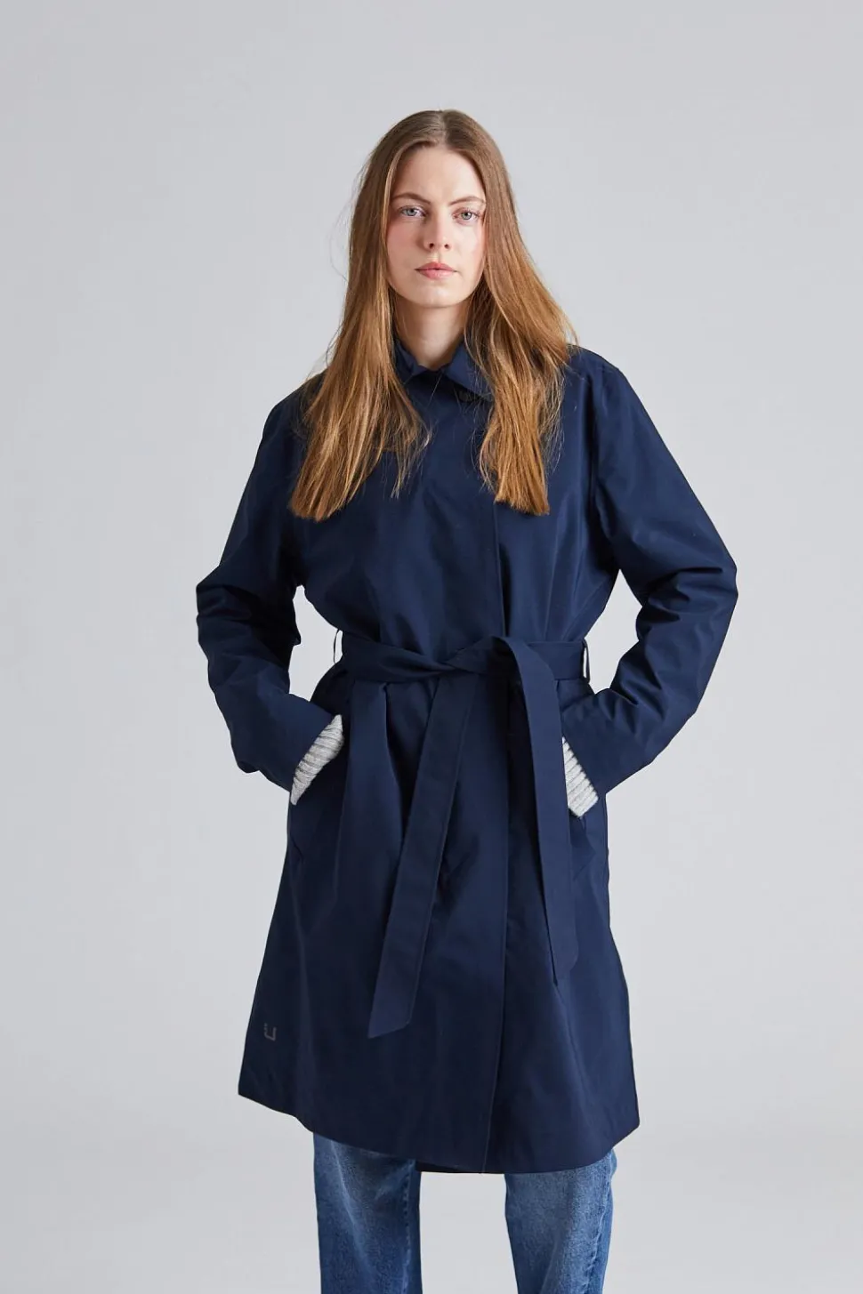 W Skylar Trench Navy