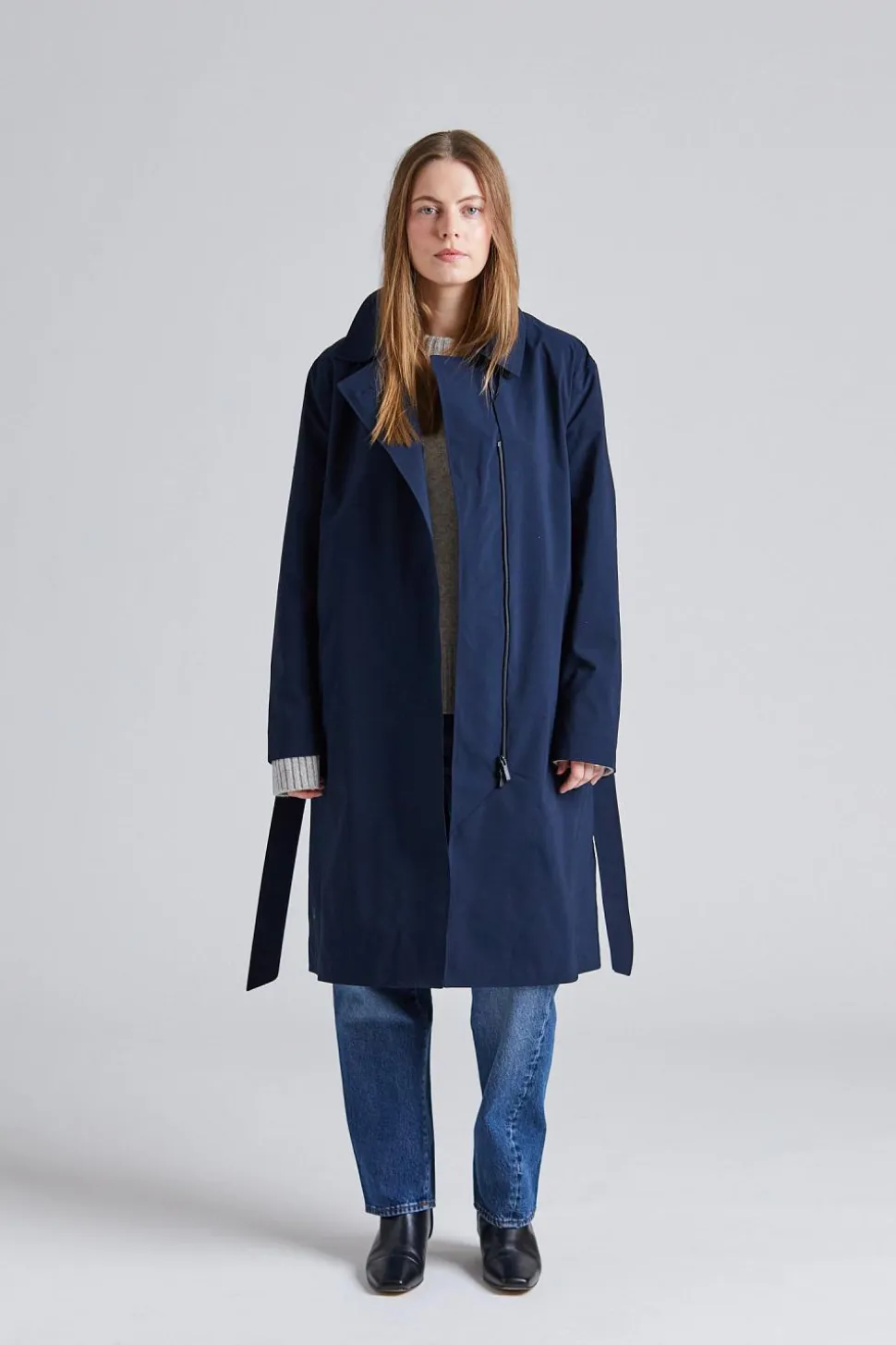 W Skylar Trench Navy