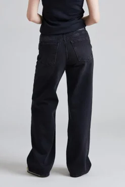 W Wide Jeans Black Washed