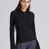 Waffle Polo Shirt Black