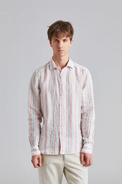 White Striped Linen Shirt
