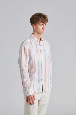 White Striped Linen Shirt