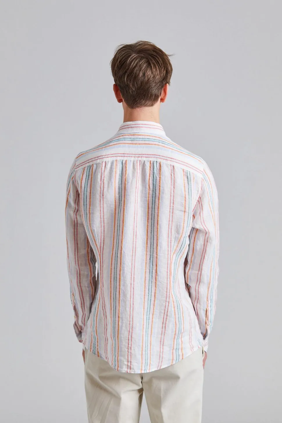 White Striped Linen Shirt
