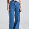 Wide Leg Denim Vibrant Blue