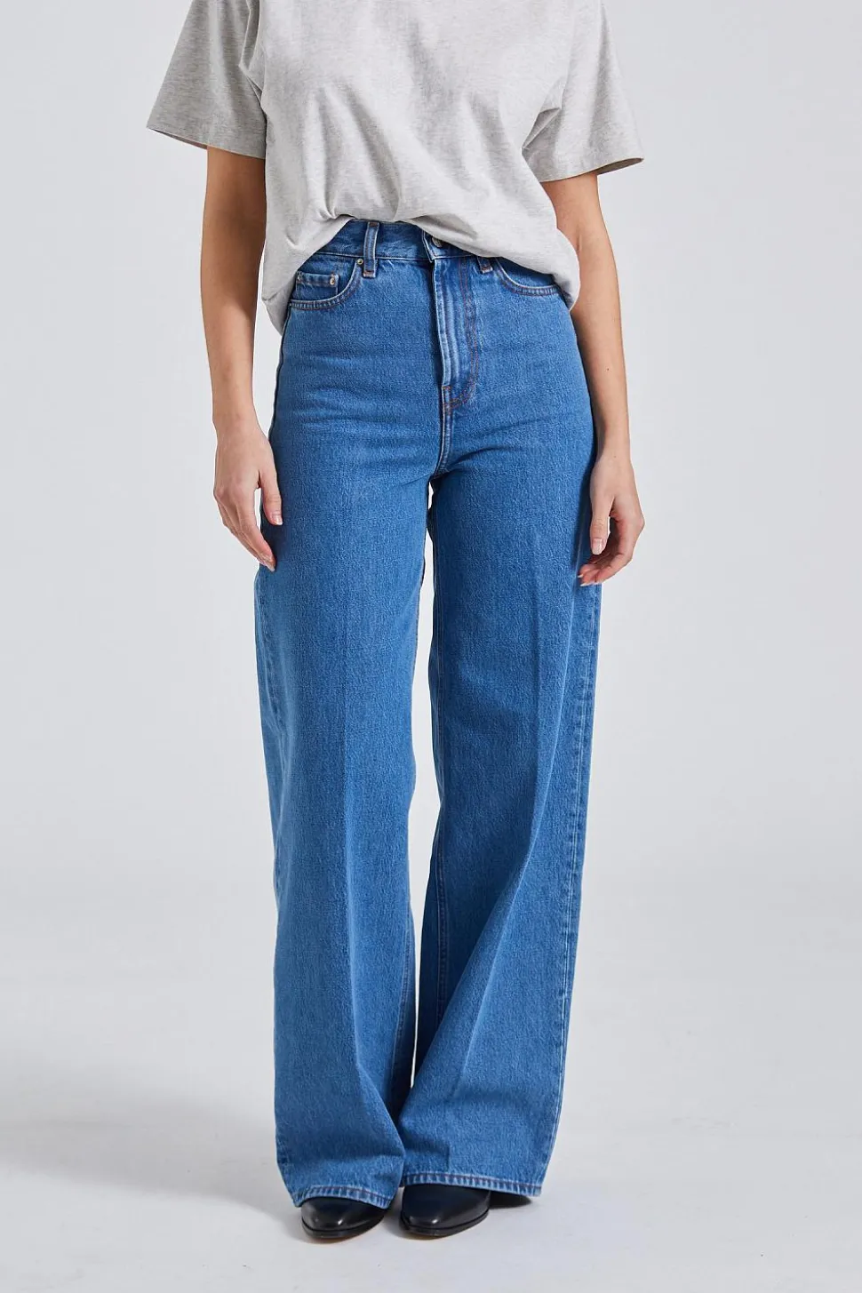 Wide Leg Denim Vibrant Blue
