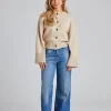 Wide Sleeve Cardigan Soft Sand
