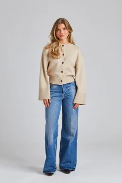 Wide Sleeve Cardigan Soft Sand
