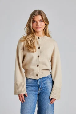 Wide Sleeve Cardigan Soft Sand