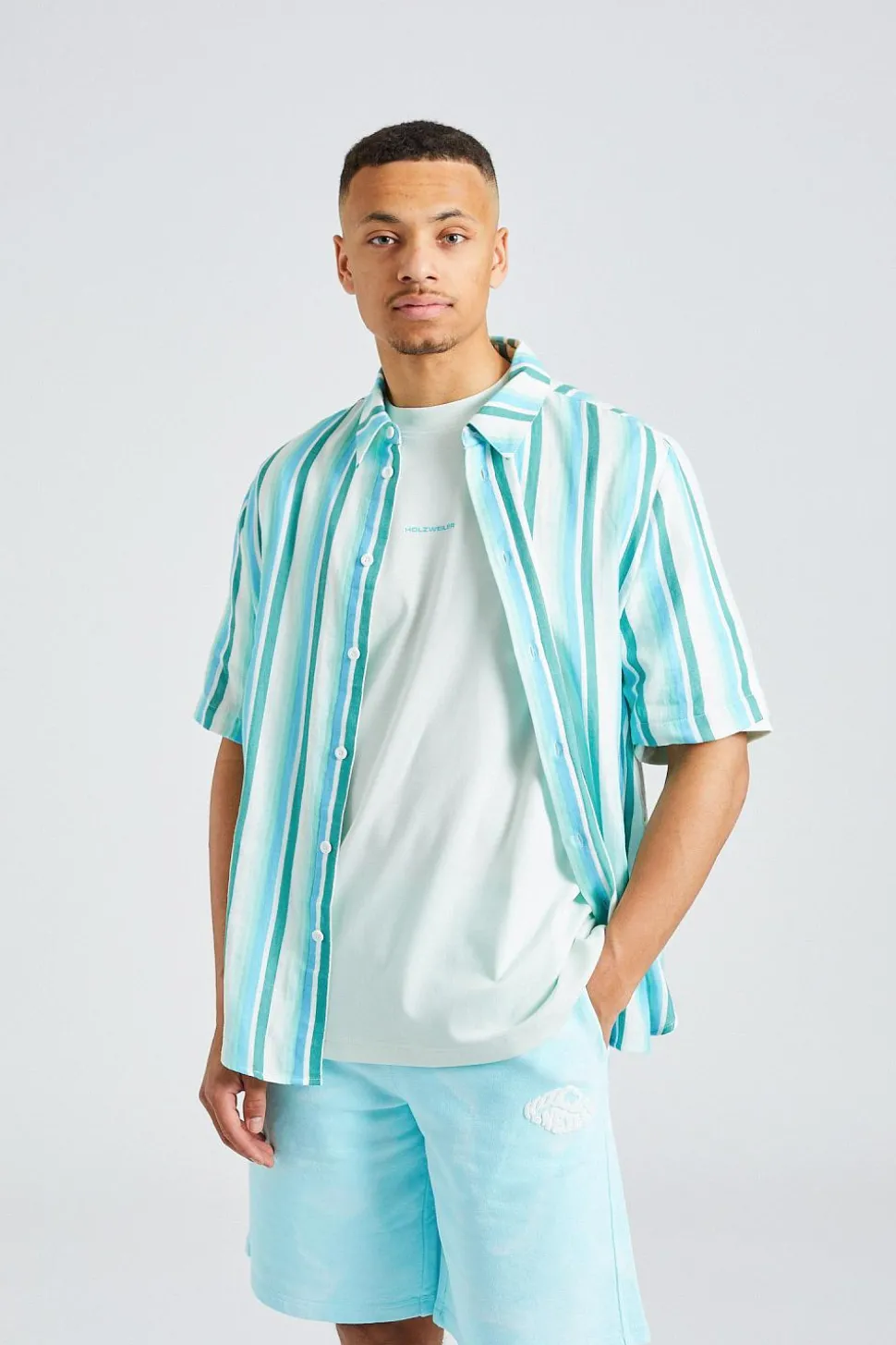 Wiki Striped Shirt Blue Mix