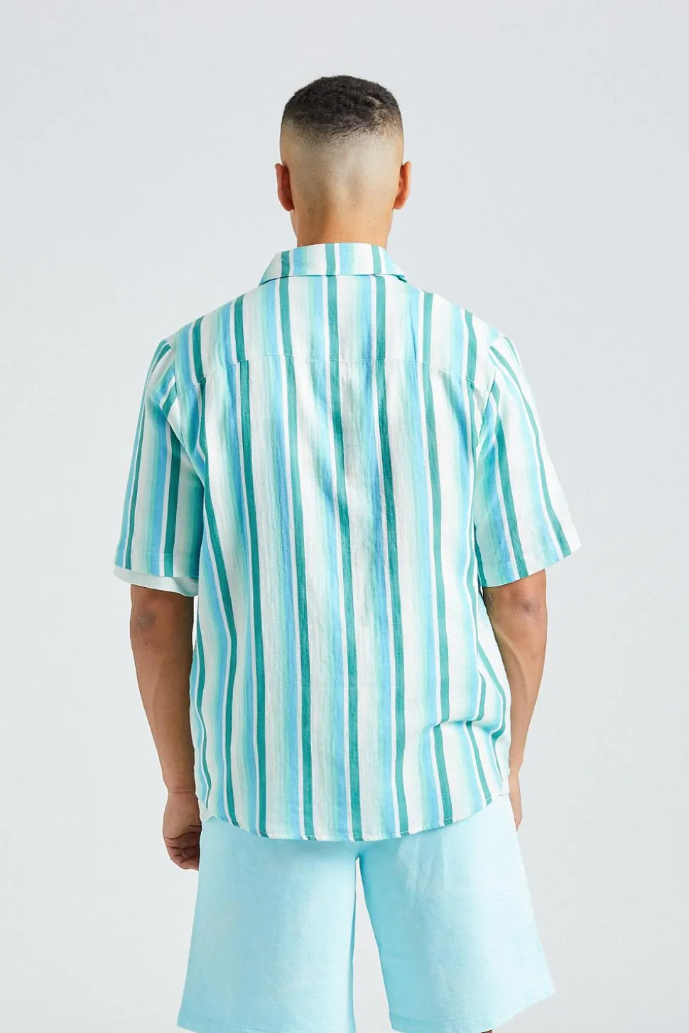 Wiki Striped Shirt Blue Mix
