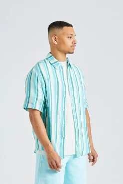 Wiki Striped Shirt Blue Mix