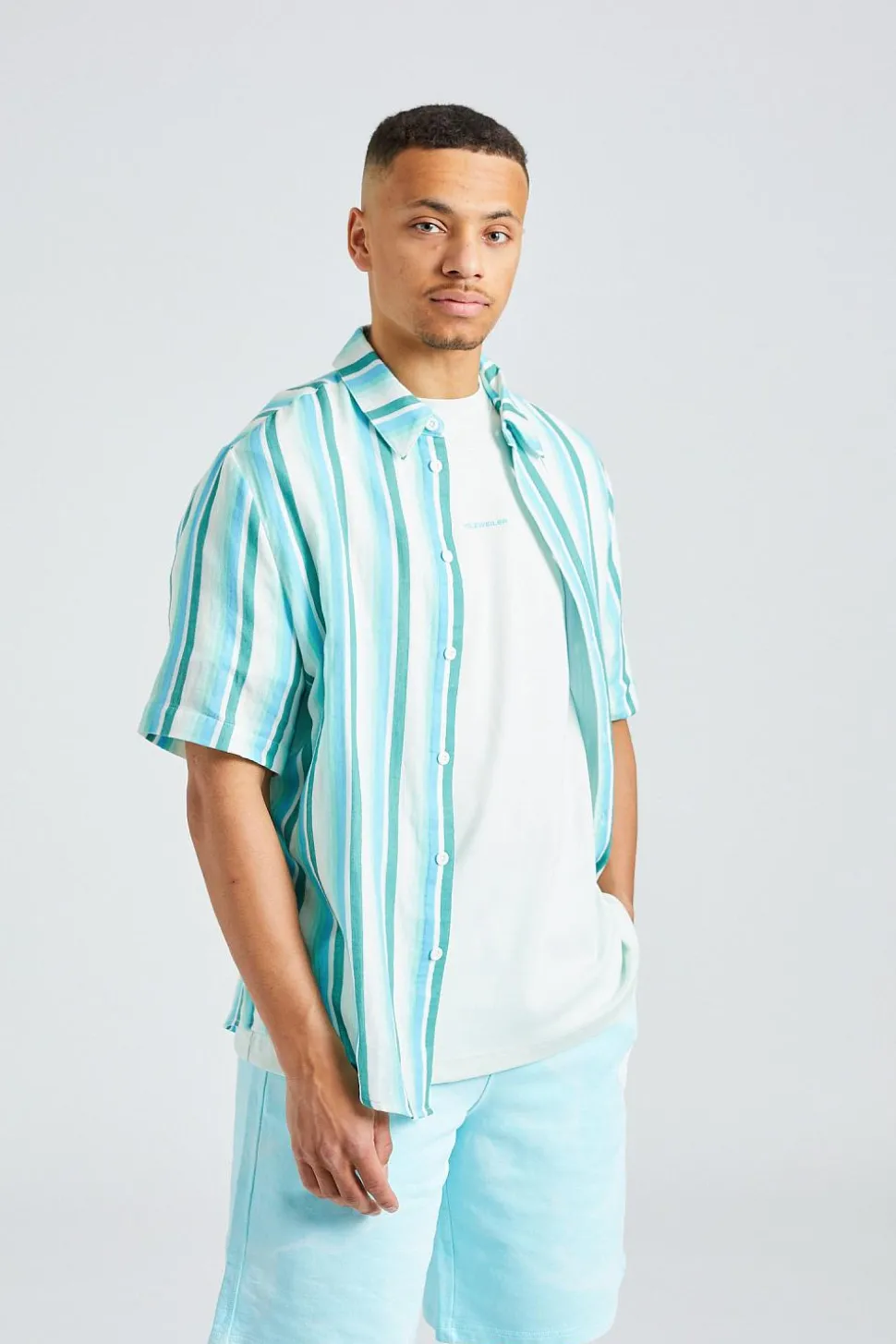 Wiki Striped Shirt Blue Mix
