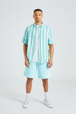 Wiki Striped Shirt Blue Mix