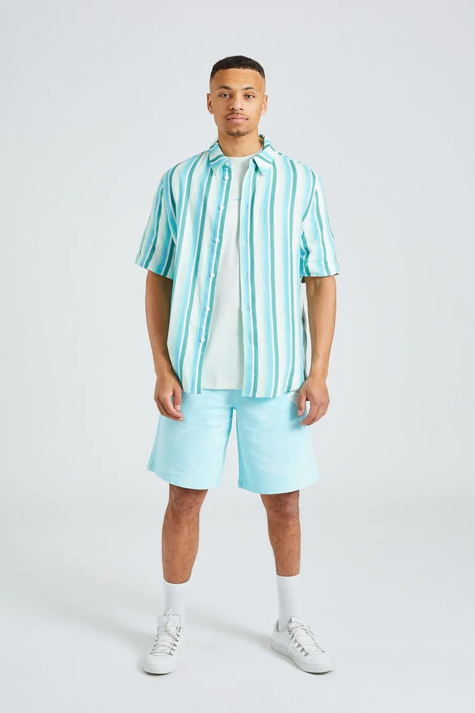 Wiki Striped Shirt Blue Mix