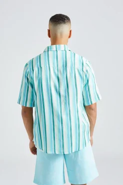 Wiki Striped Shirt Blue Mix
