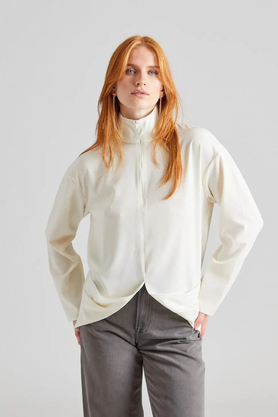 Willow Flap Bluse Ivory