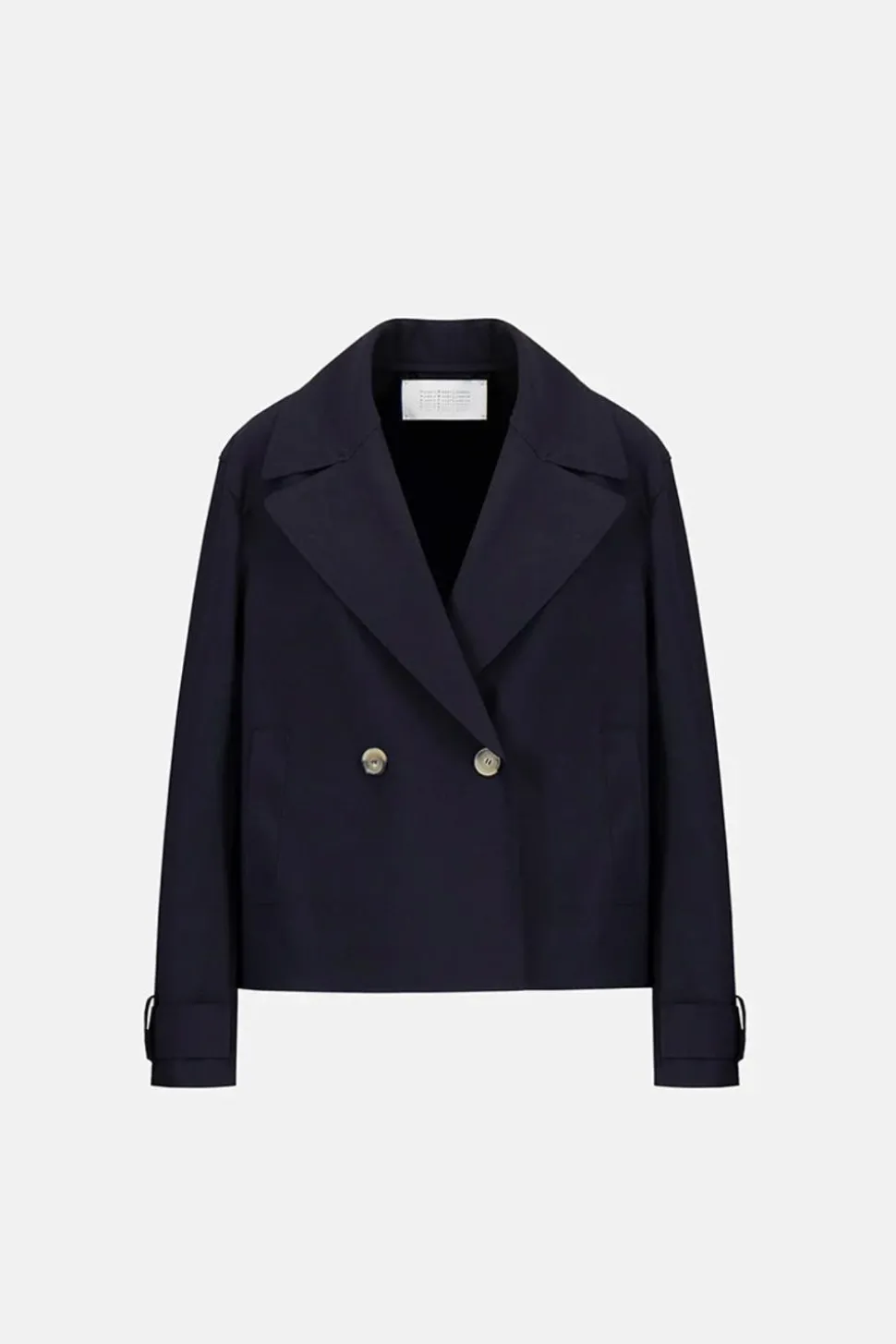 Women Cropped Peacoat Scuba Navy Blue