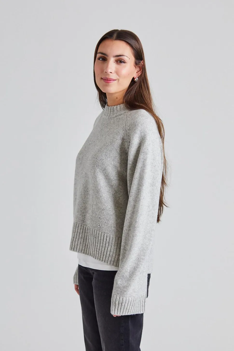 Wool Crew Lt Grey