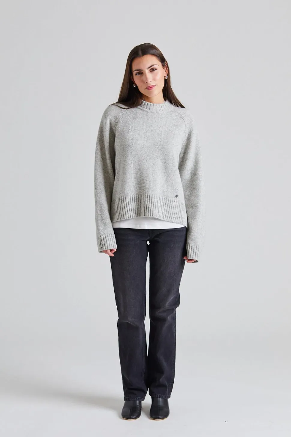 Wool Crew Lt Grey