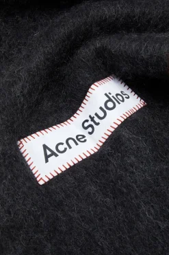 Wool Mohair Scarf Black FN-UX-SCAR000328