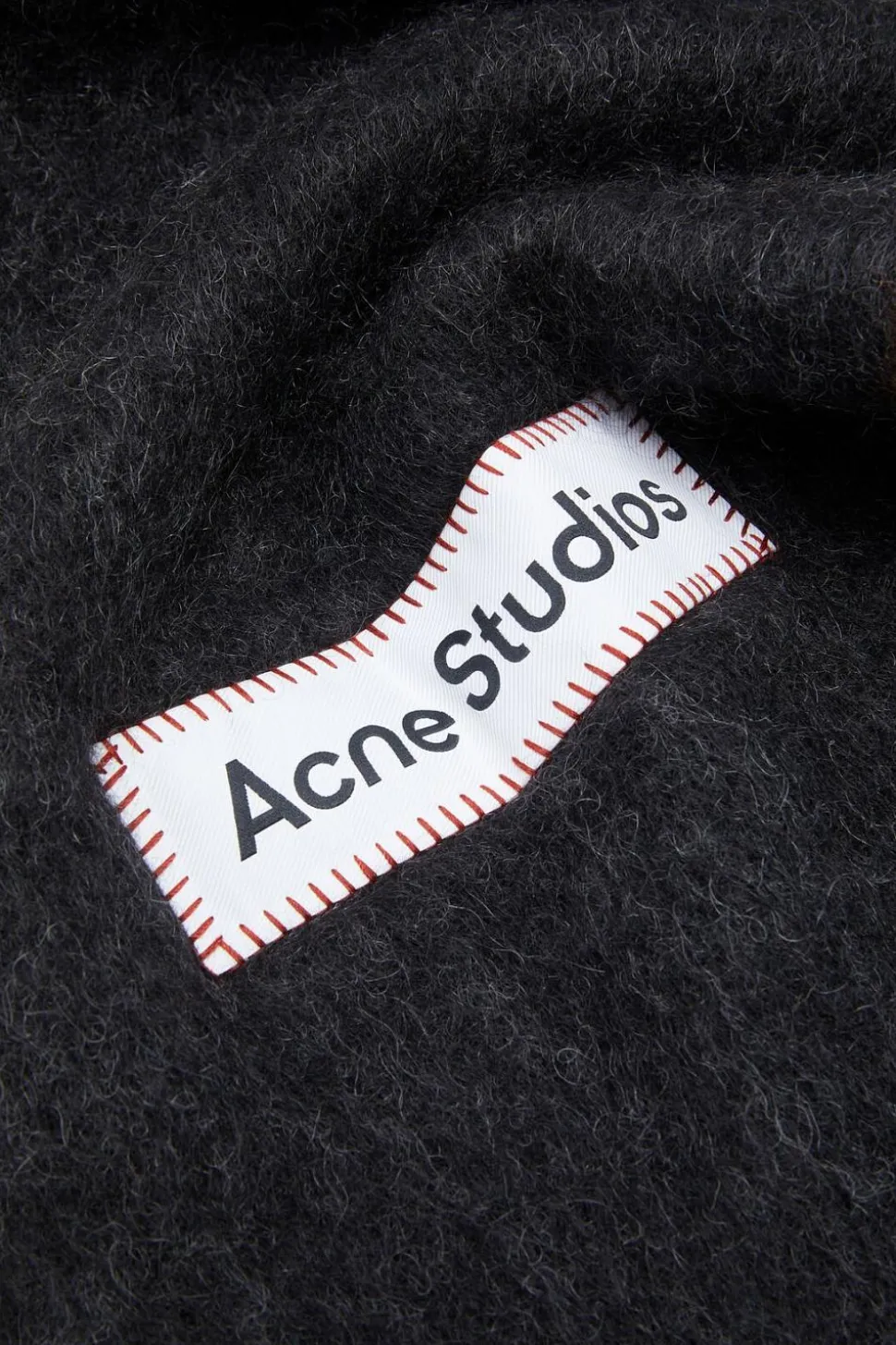 Wool Mohair Scarf Black FN-UX-SCAR000328