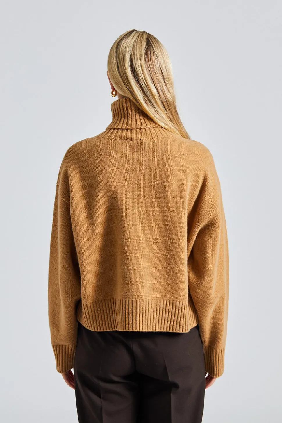Wool Turtleneck Sweater Camel
