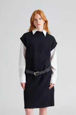 Wool Yak Dress Black