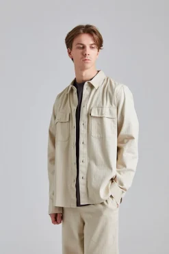 WWAxl Herringbone Shirt Sand Grey